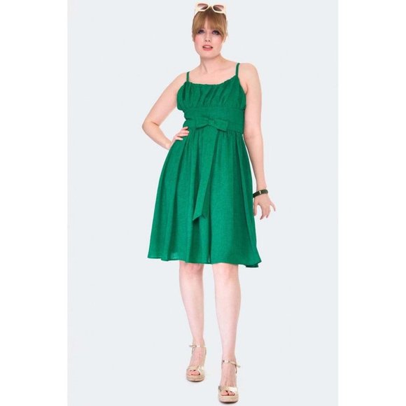 Voodoo Vixen Gracie Dress in Emerald Green - Picture 5 of 5
